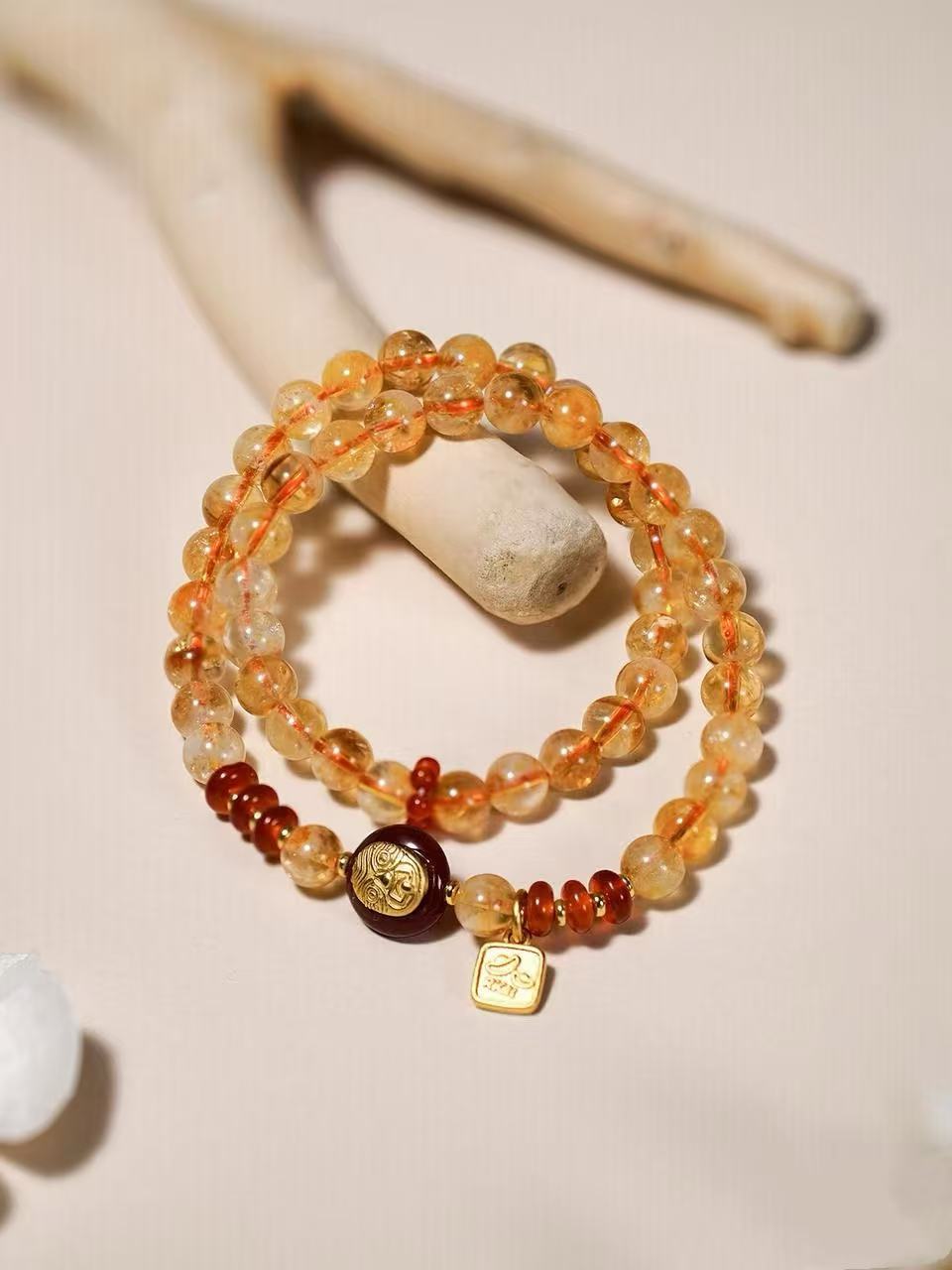 Agate and Citrine Bracelet